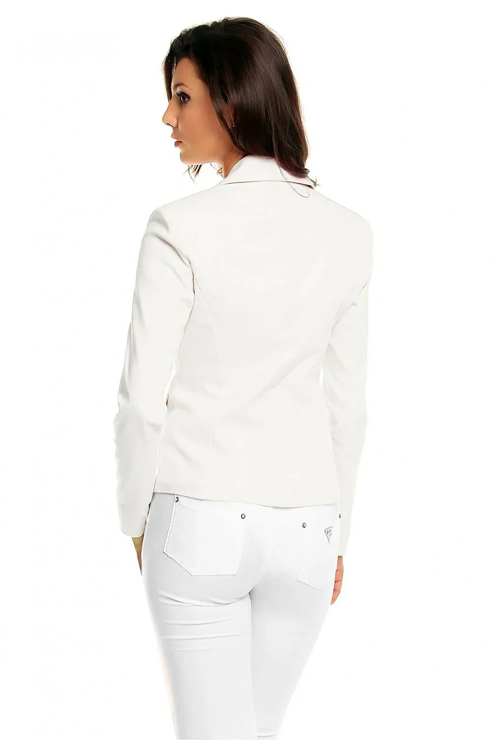 Women Blazer - Breathable - 1-Button - Beige -Guocali