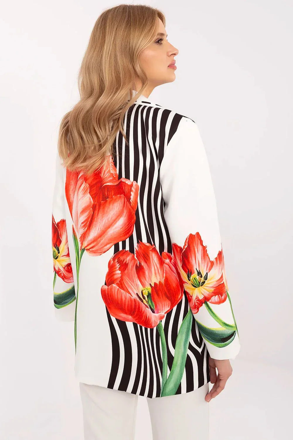 Women Blazer - Lightweight - 1-Button - Beige, Red, Green, White, Black -Guocali