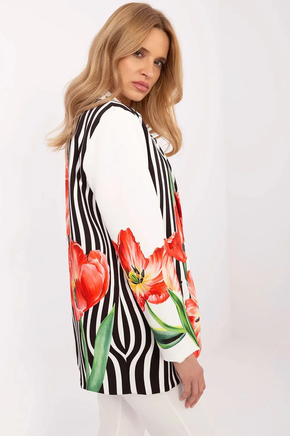 Women Blazer - Lightweight - 1-Button - Beige, Red, Green, White, Black -Guocali