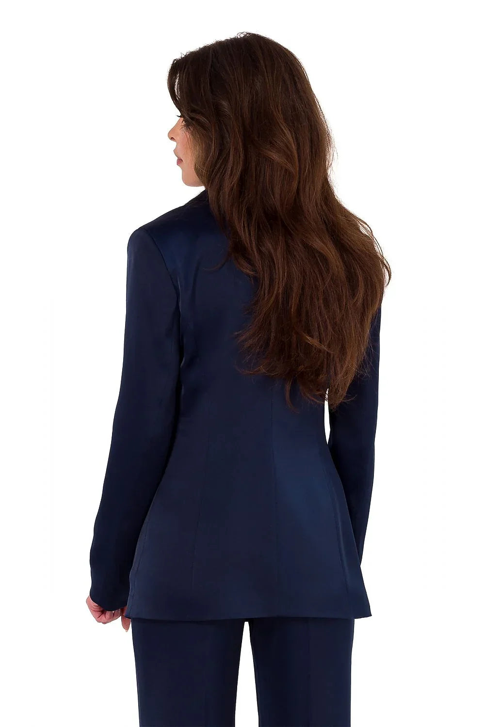 Women Blazer - Lightweight - 1-Button - navy, blue -Guocali