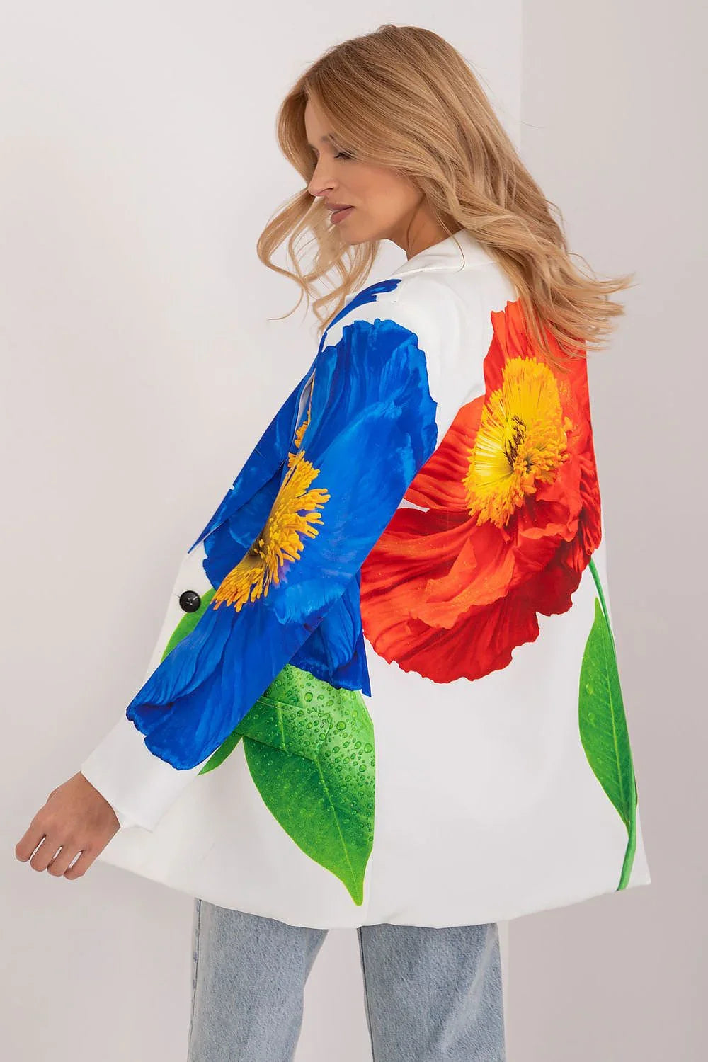 Women Blazer - Lightweight - Button - Beige, Blue, Green, Orange, Yellow, Multicolor -Guocali
