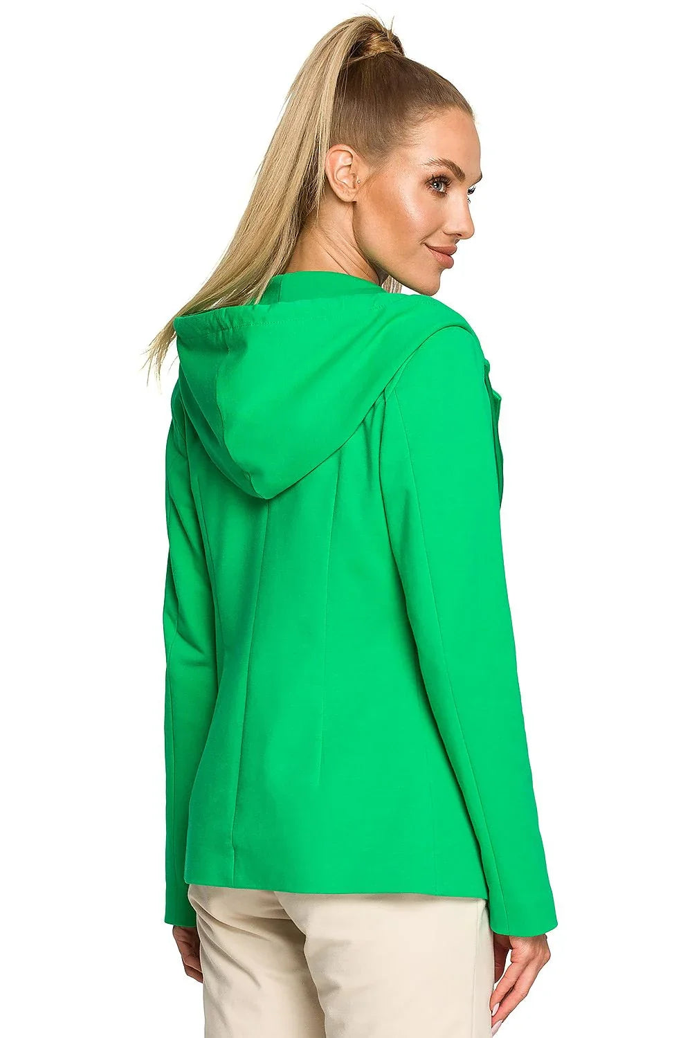 Women Blazer - Stretchable - 1-Button - Green -Guocali