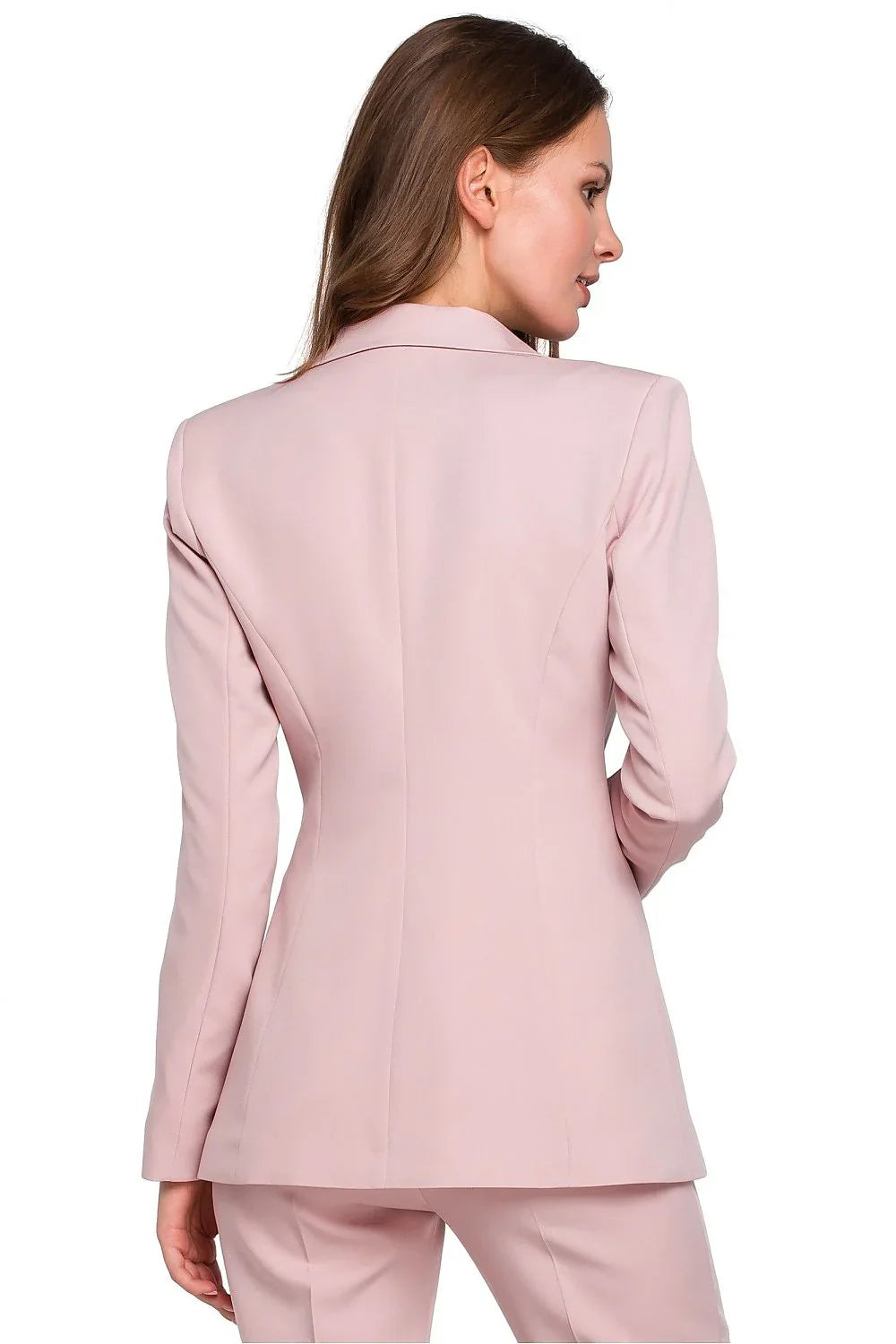 Women Blazer - Stretchable - 1-Button - Pink -Guocali