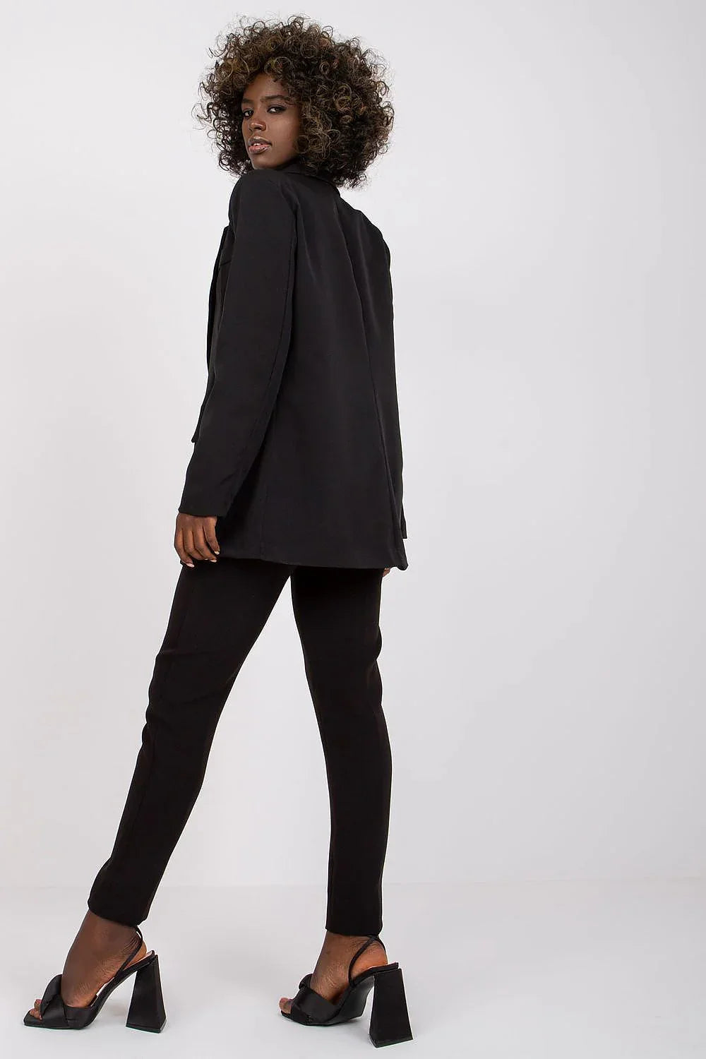 Women Blazer - Stretchable - Button - Black -Guocali