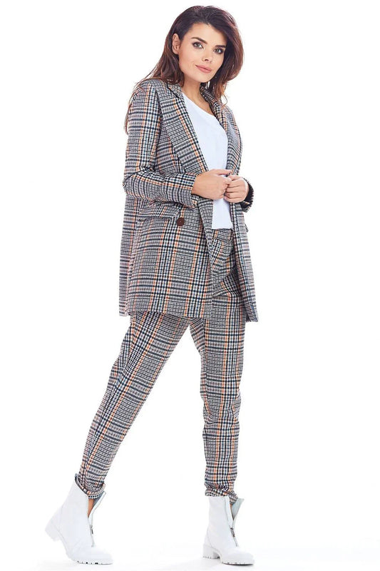 Women Blazer - Stretchable - Double-Breasted - Navy, Brown, Blue -Guocali