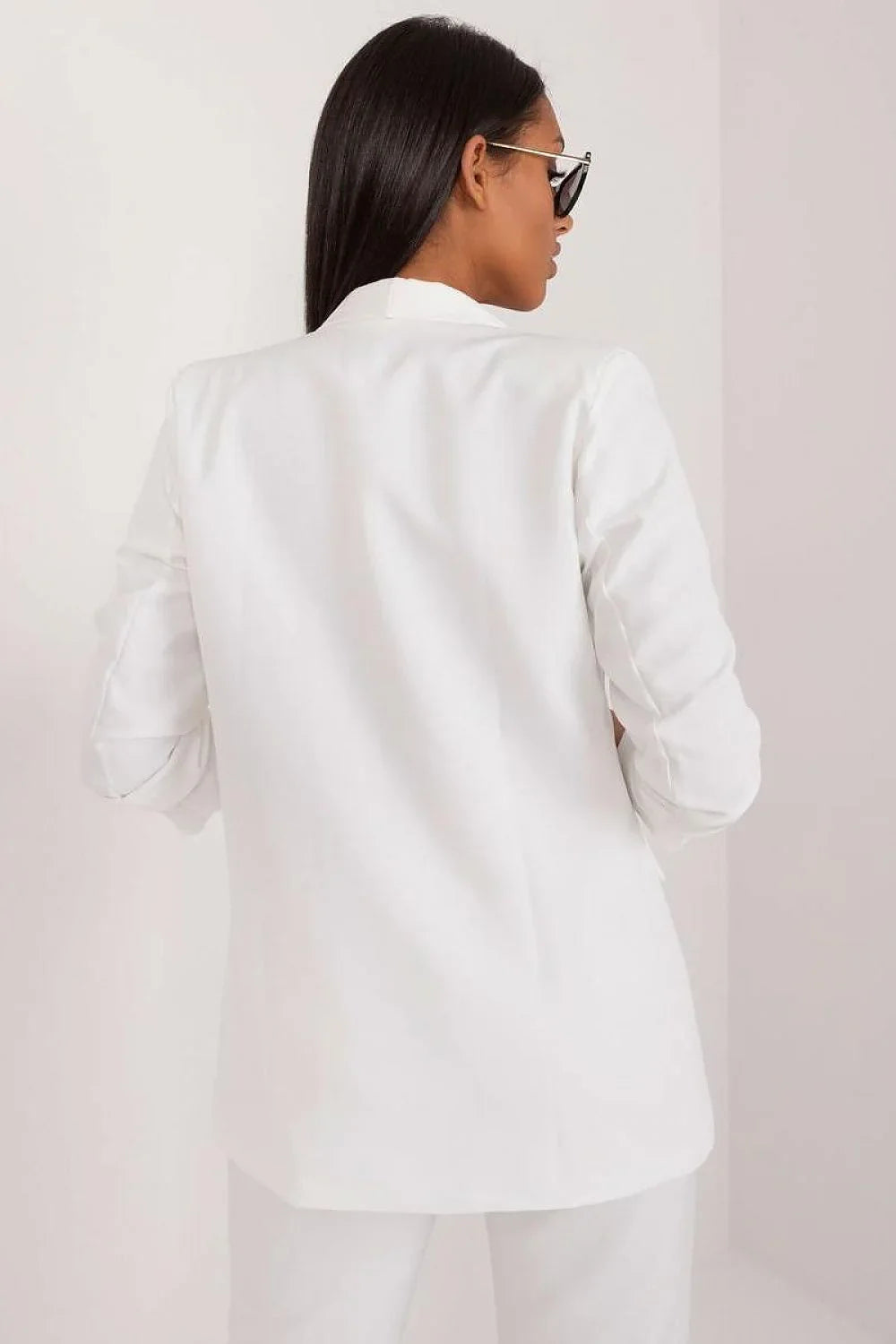 Women Blazer - Wrinkle-Resistant - 1-Button - White -Guocali