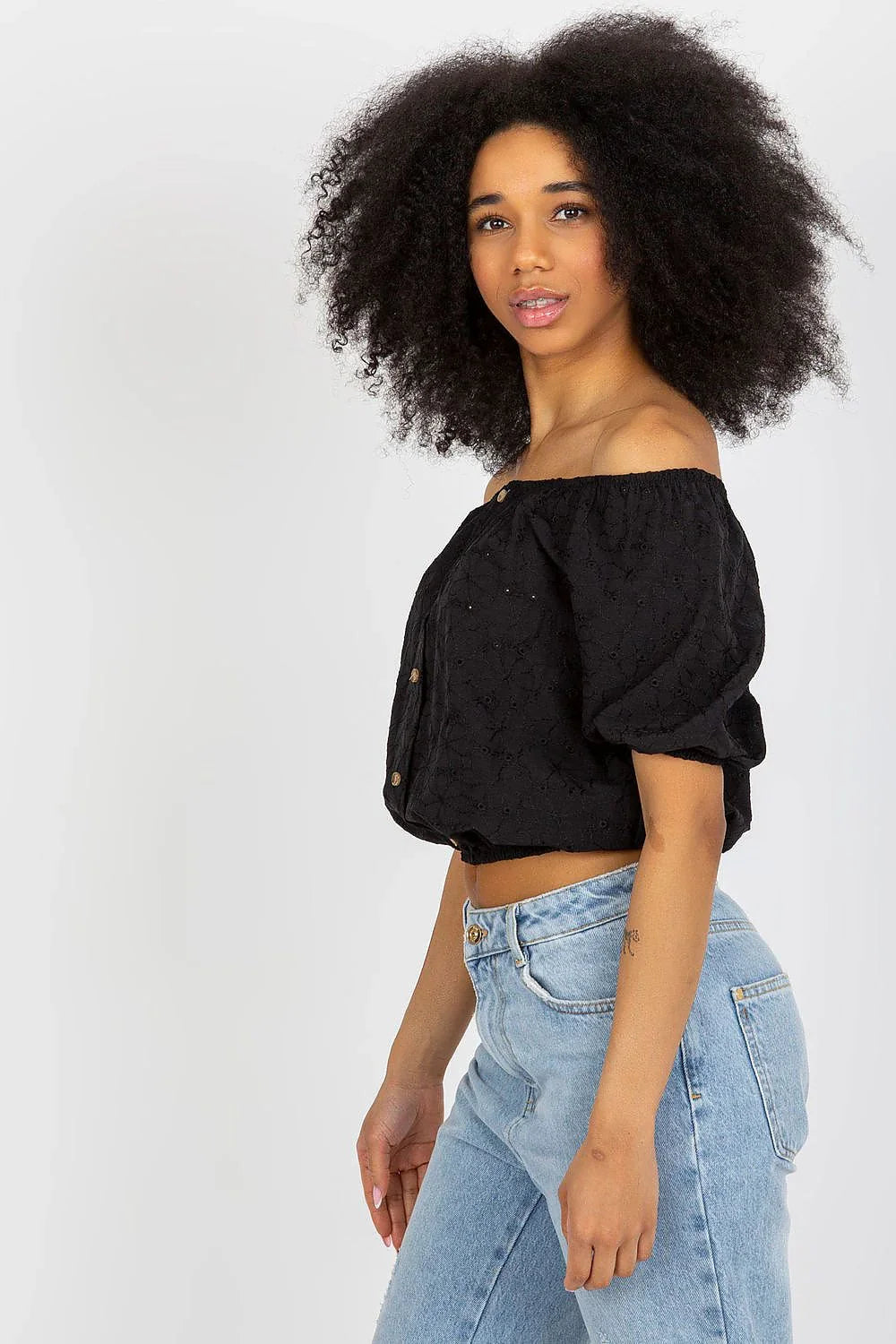 Women Blouse – Breathable – Short Sleeve - Black -Guocali