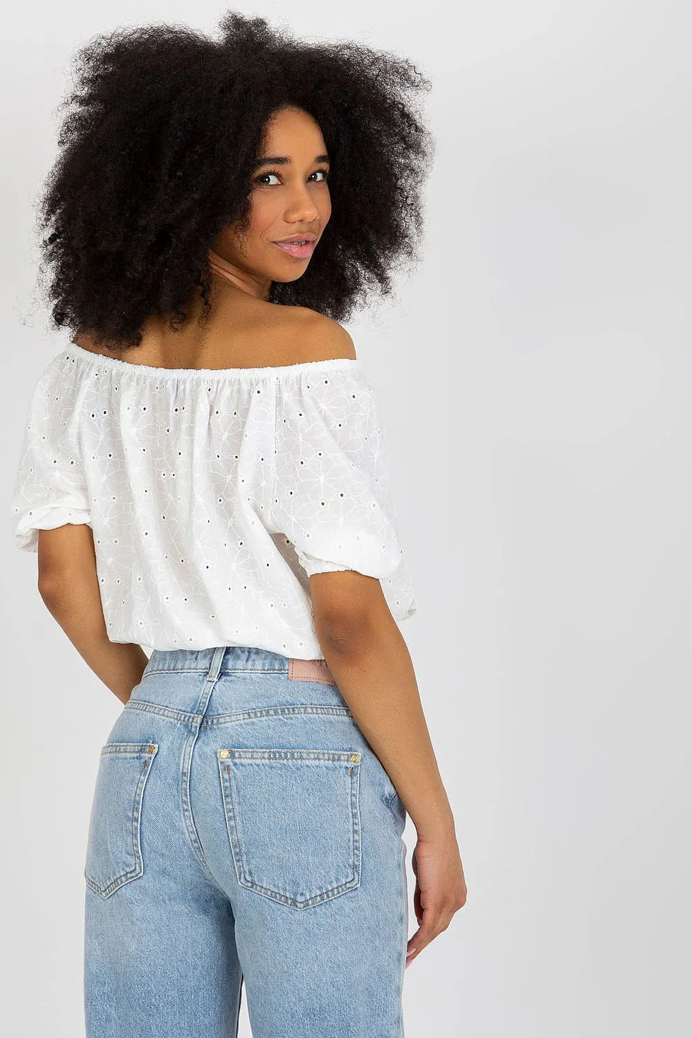 Women Blouse – Breathable – Three-Quarter Sleeve - White -Guocali