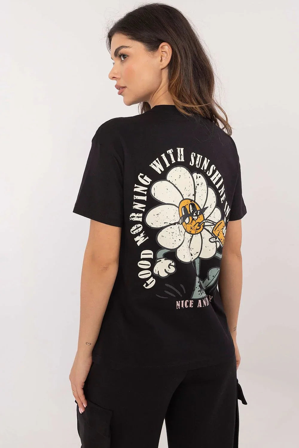 Women Crew-Neck Short-Sleeves T-Shirt – Breathable - Black, Multicolor -Guocali