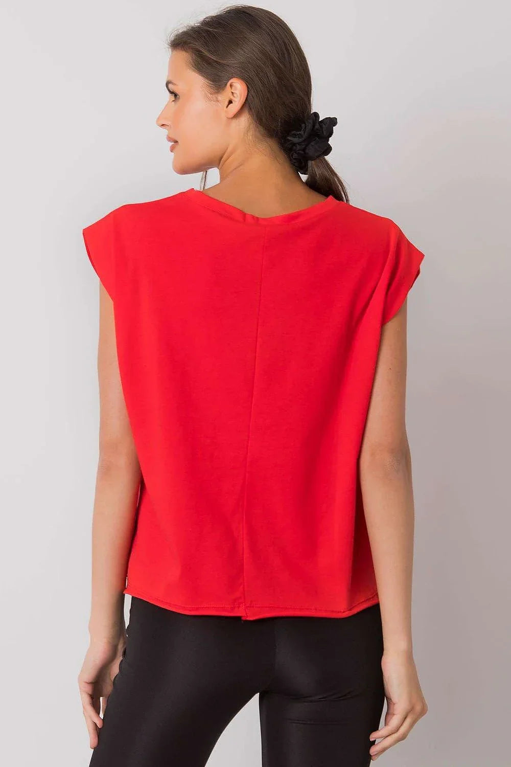 Women Crew-Neck Short-Sleeves T-Shirt – Breathable - Red, Multicolor -Guocali