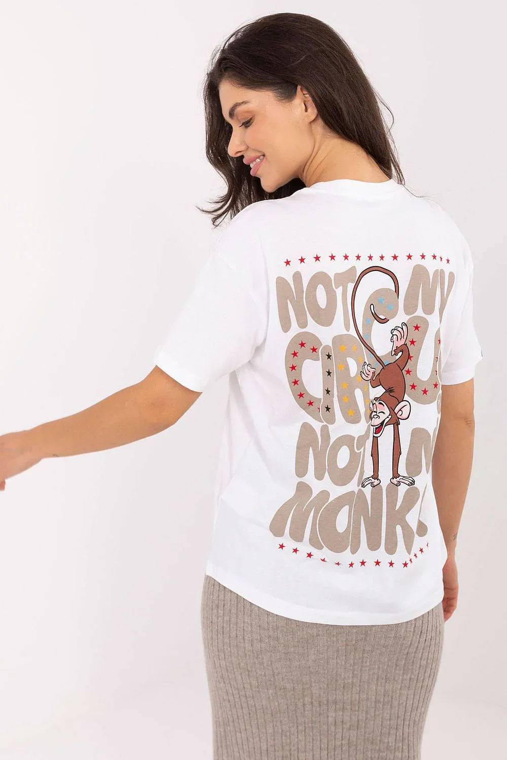 Women Crew-Neck Short-Sleeves T-Shirt – Breathable - White, Multicolor, Red, Beige -Guocali