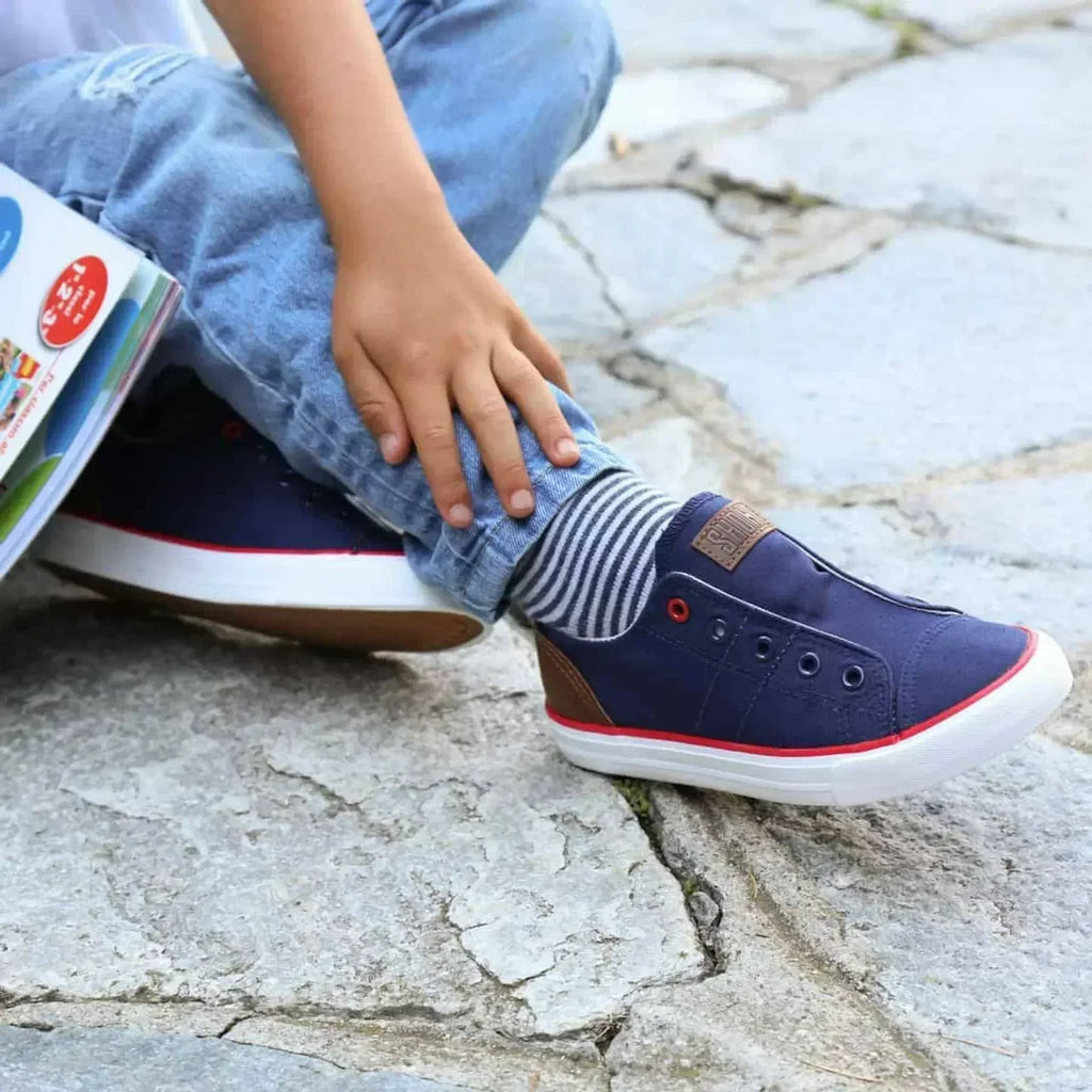 Boys Sneakers - Platform Low-Top Slip-On Sneakers Shoes