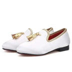 Kids Casual Tassel Dress Loafers - Slip-On Flat Shoes