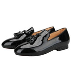 Kids Tassel Dress Loafers - Slip-On Flat Formal Dress Shoes