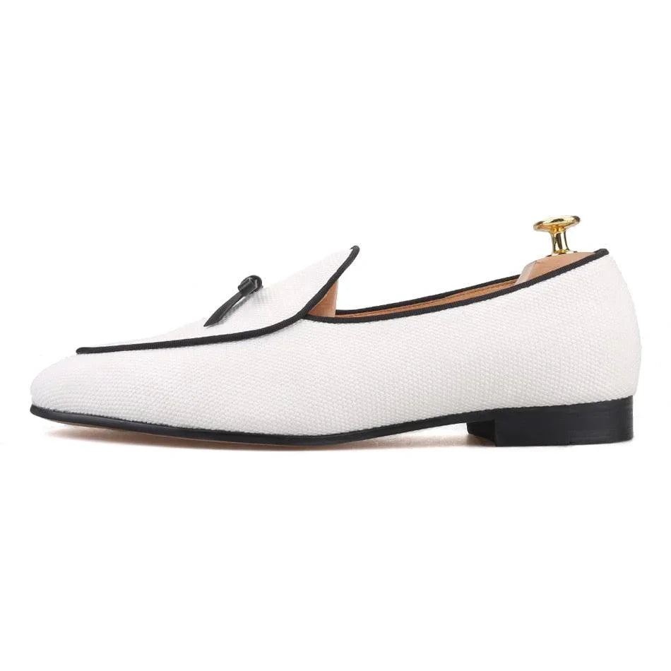 Men Casual Dress Slipper Loafers - Slip-On Flat Shoes
