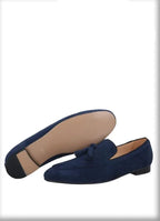 Men Casual Tassel Dress Loafers - Slip-On Flat Formal Dress Shoes
