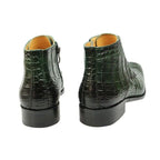 Men's Boots - Winter Block Ankle Boots - Leather