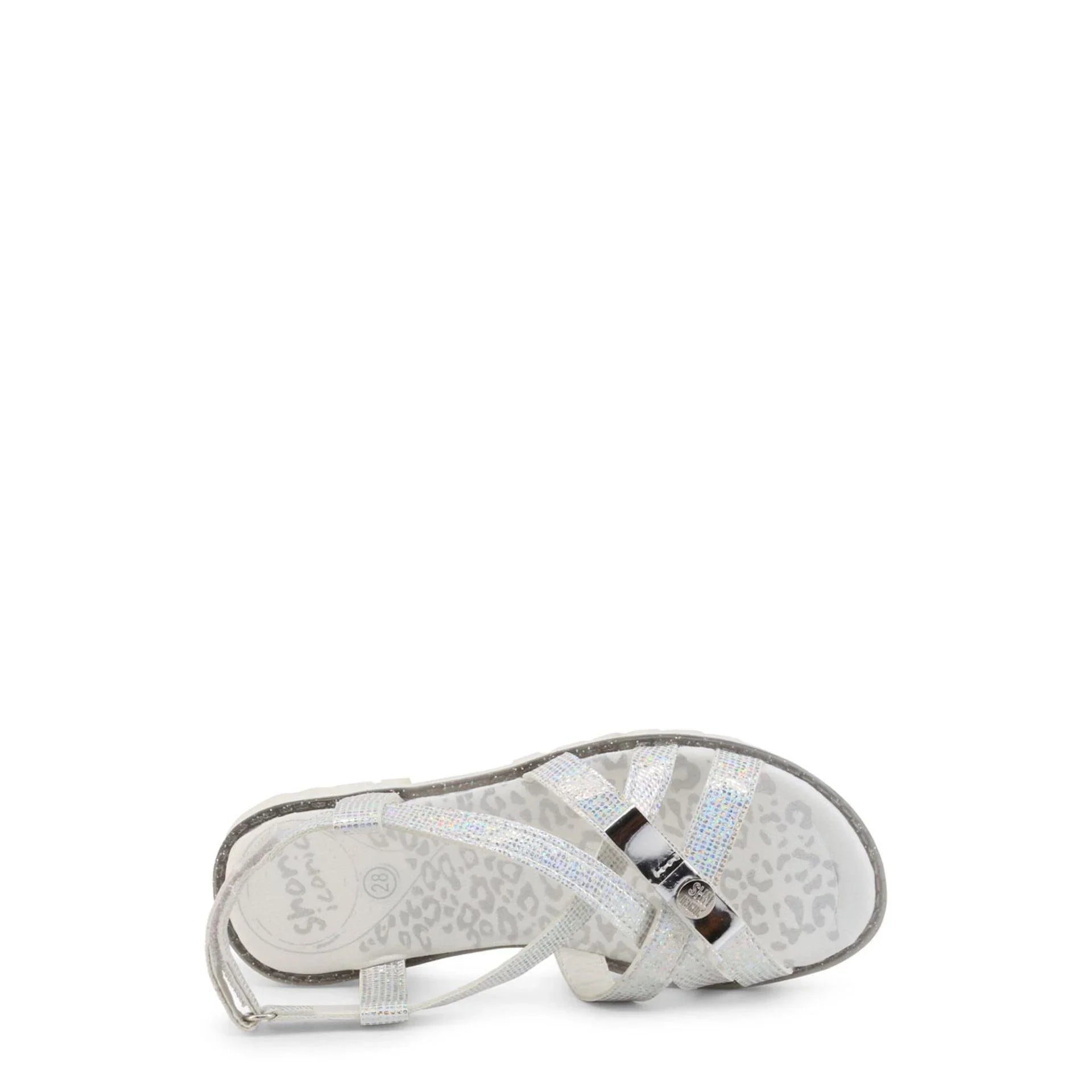 Shone Girls Glitter Ankle Strap Sandals