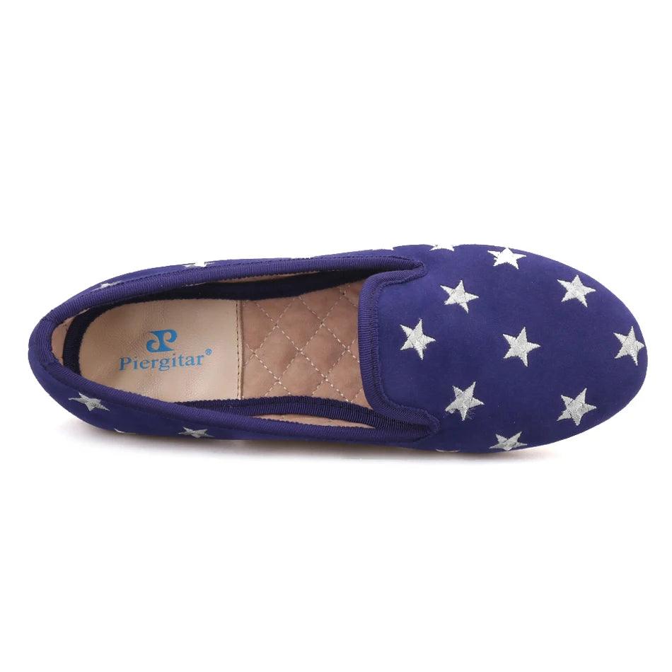 Starry Night Velvet Women's Loafers