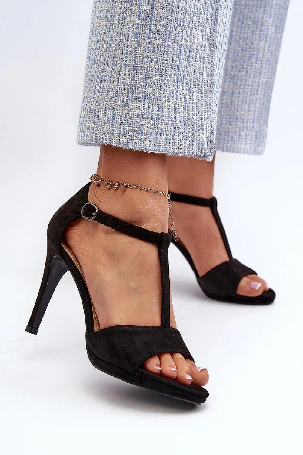 Women Ankle Strap Stiletto Evening Sandals