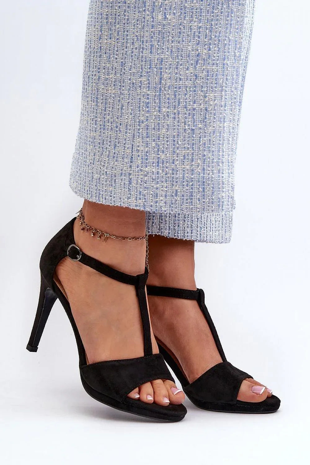 Women Ankle Strap Stiletto Evening Sandals