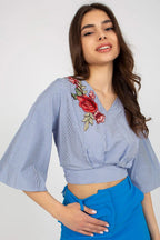 Women Blouse – Breathable – Three-Quarter Sleeve - Navy