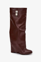Women Buskin Boots - High Wedge Shoes