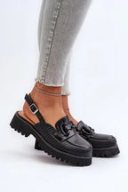 Women Casual Closed Toe Block Heel Sandals