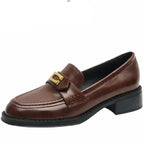 Women Casual Horse Bit Loafers - Slip-On Flat Shoes
