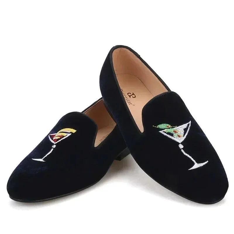 Women Casual Smoking Loafers - Slip-On Flat Shoes
