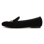Women Dress Smoking Slipper Loafers - Slip-On Flat Shoes