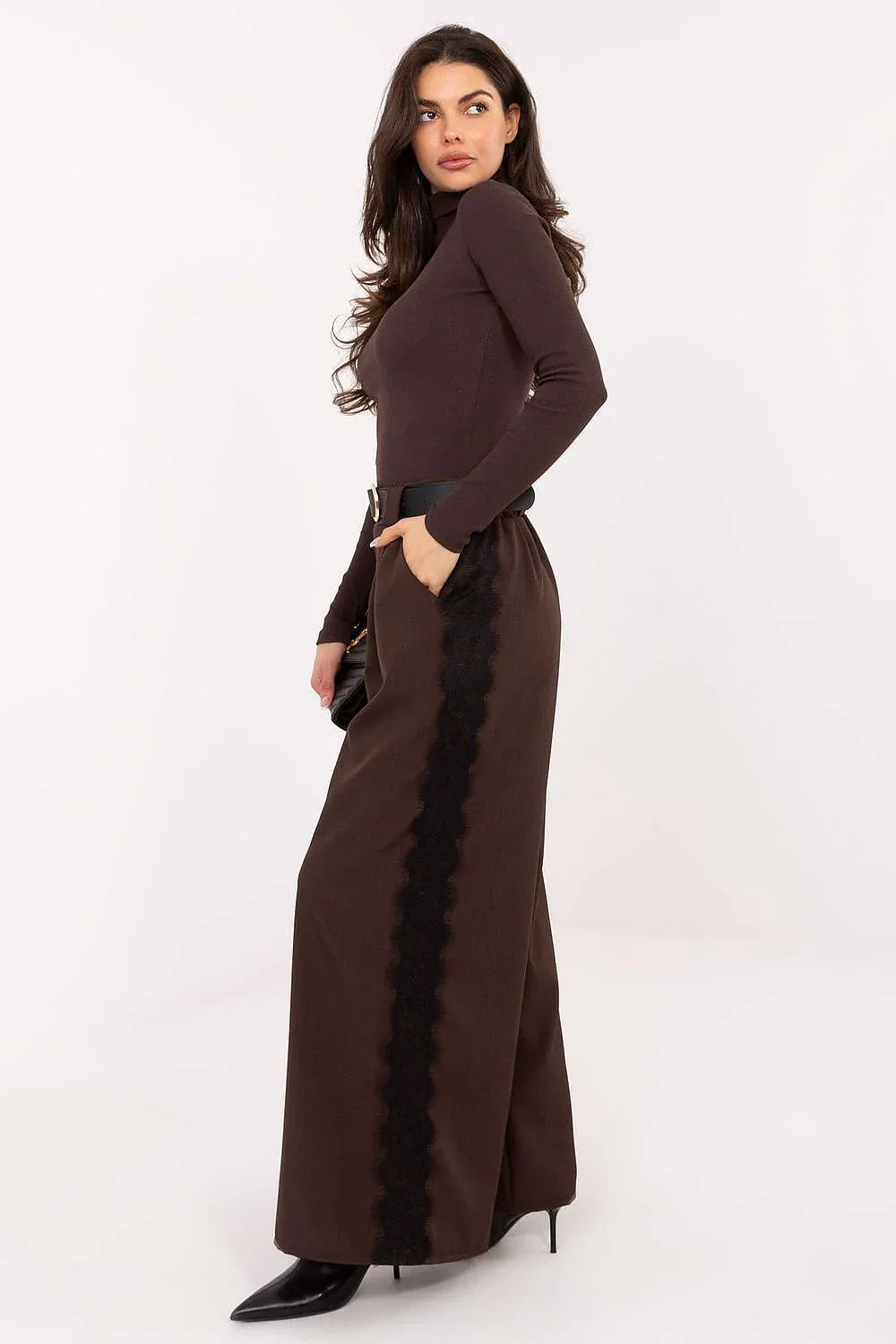 Women Fitted Cotton Turtleneck Sweater