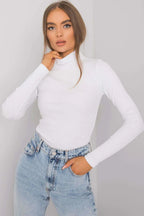 Women Fitted Cotton Turtleneck Sweater