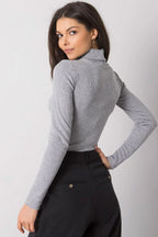 Women Fitted Cotton Turtleneck Sweater