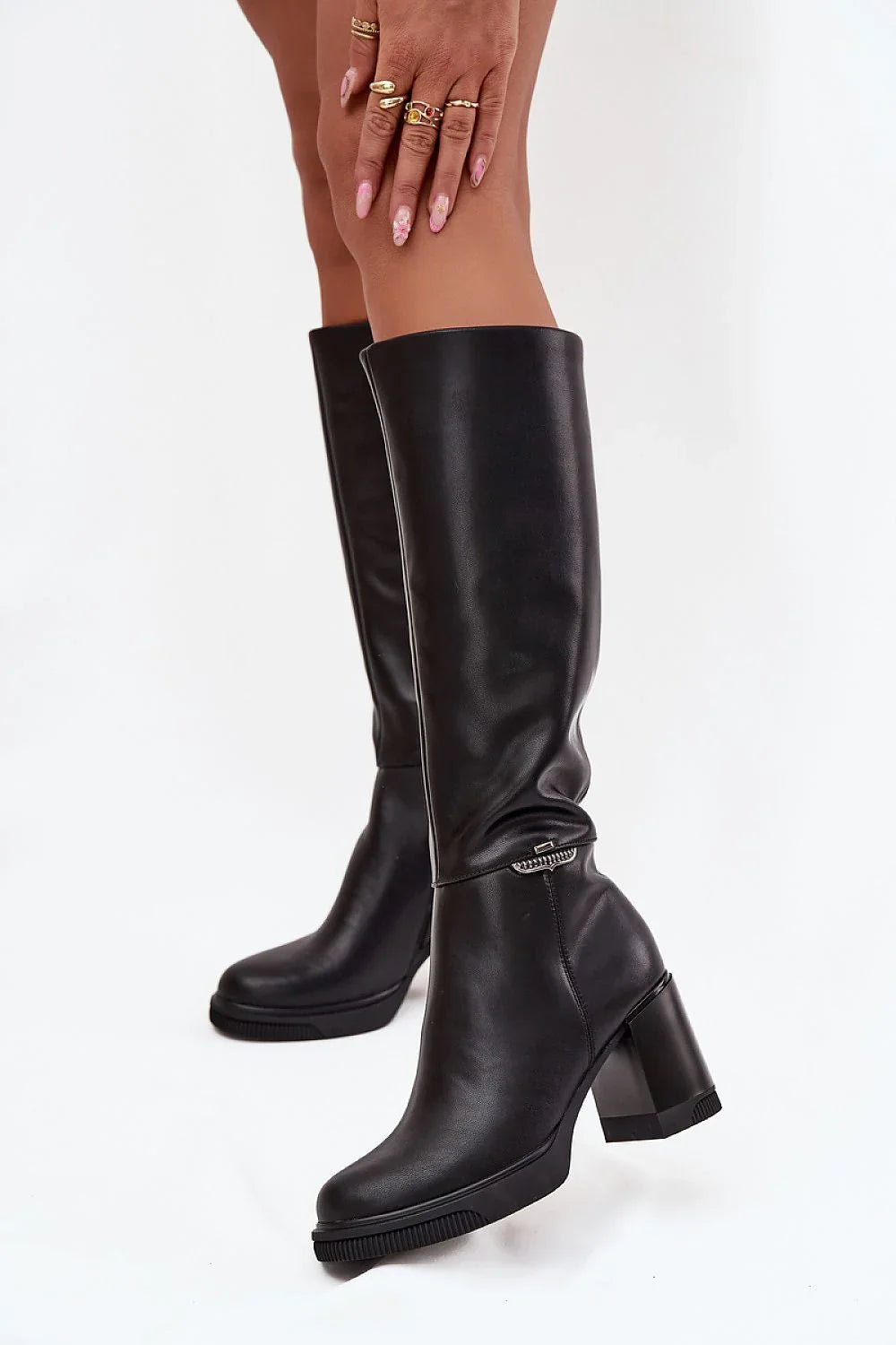 Women Heel Boots - High Block Shoes