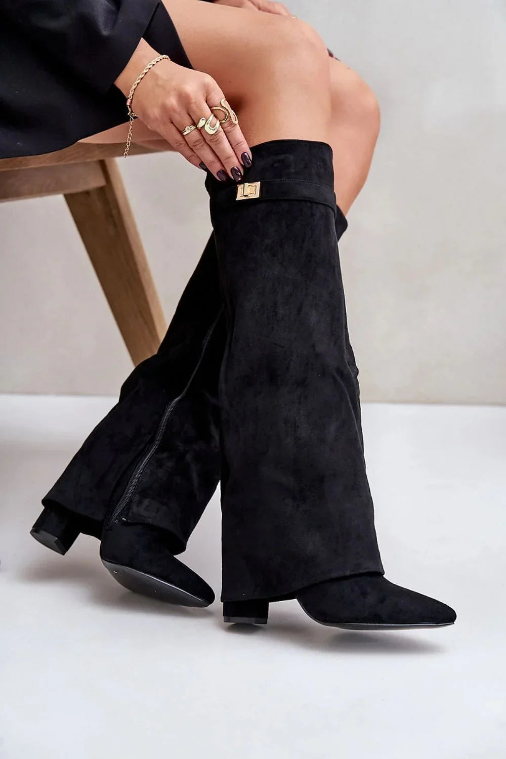 Women Heel Boots - High Block Shoes
