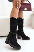 Women Heel Boots - High Block Shoes