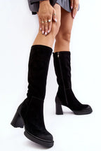 Women Heel Boots - High Block Shoes