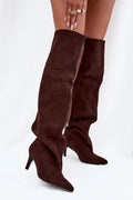 Women Heel Boots - Mid Stiletto Shoes