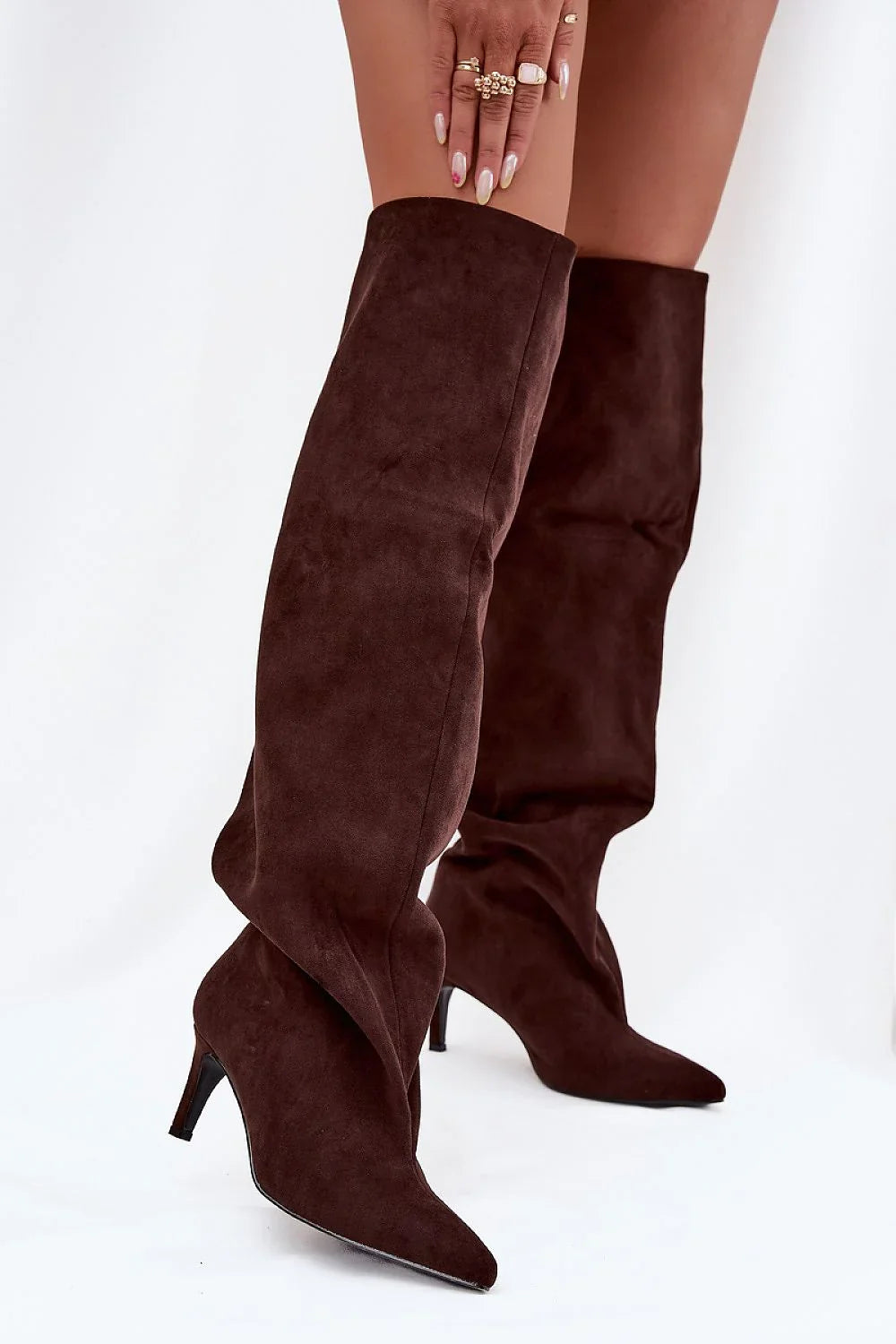 Women Heel Boots - Mid Stiletto Shoes