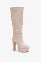 Women Heel Boots - Very High Block Shoes