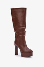 Women Heel Boots - Very High Block Shoes