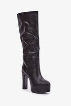 Women Heel Boots - Very High Block Shoes