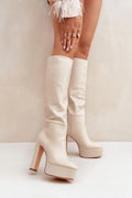 Women Heel Boots - Very High Block Shoes