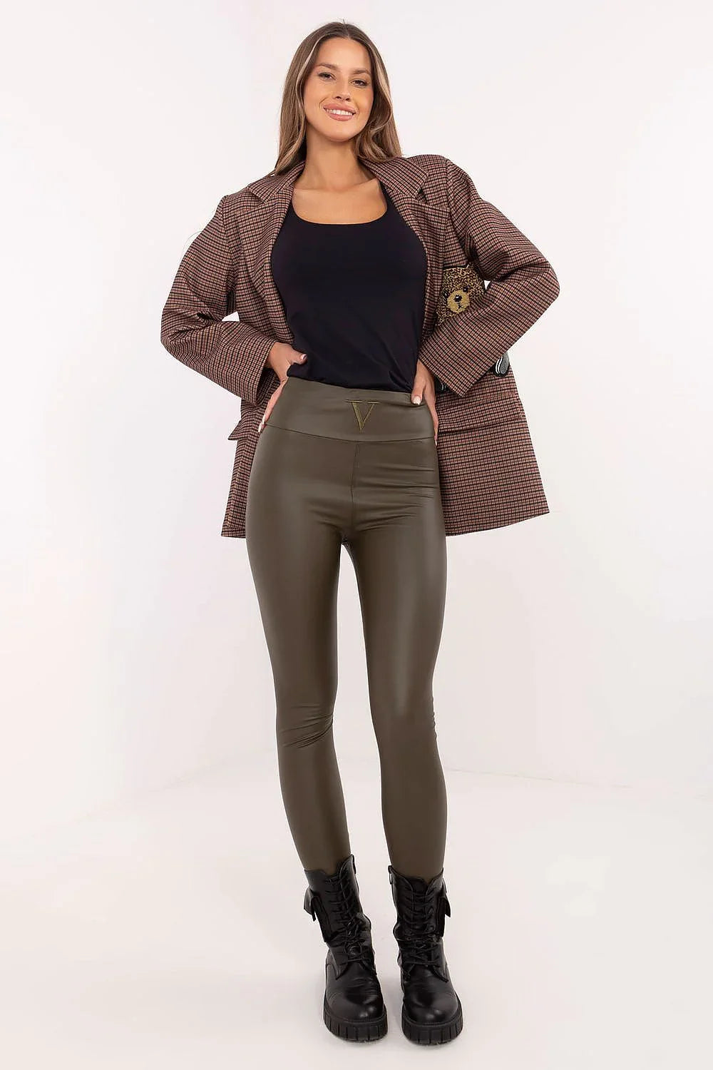 Women High Waist Insulated Tapered Fall Leggings