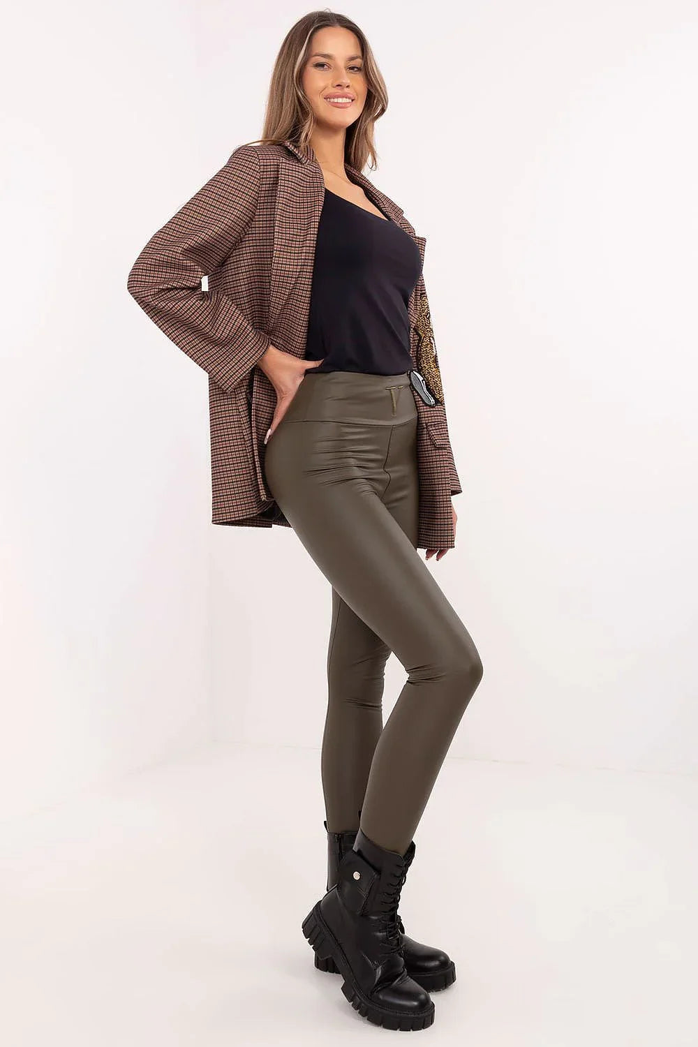 Women High Waist Insulated Tapered Fall Leggings