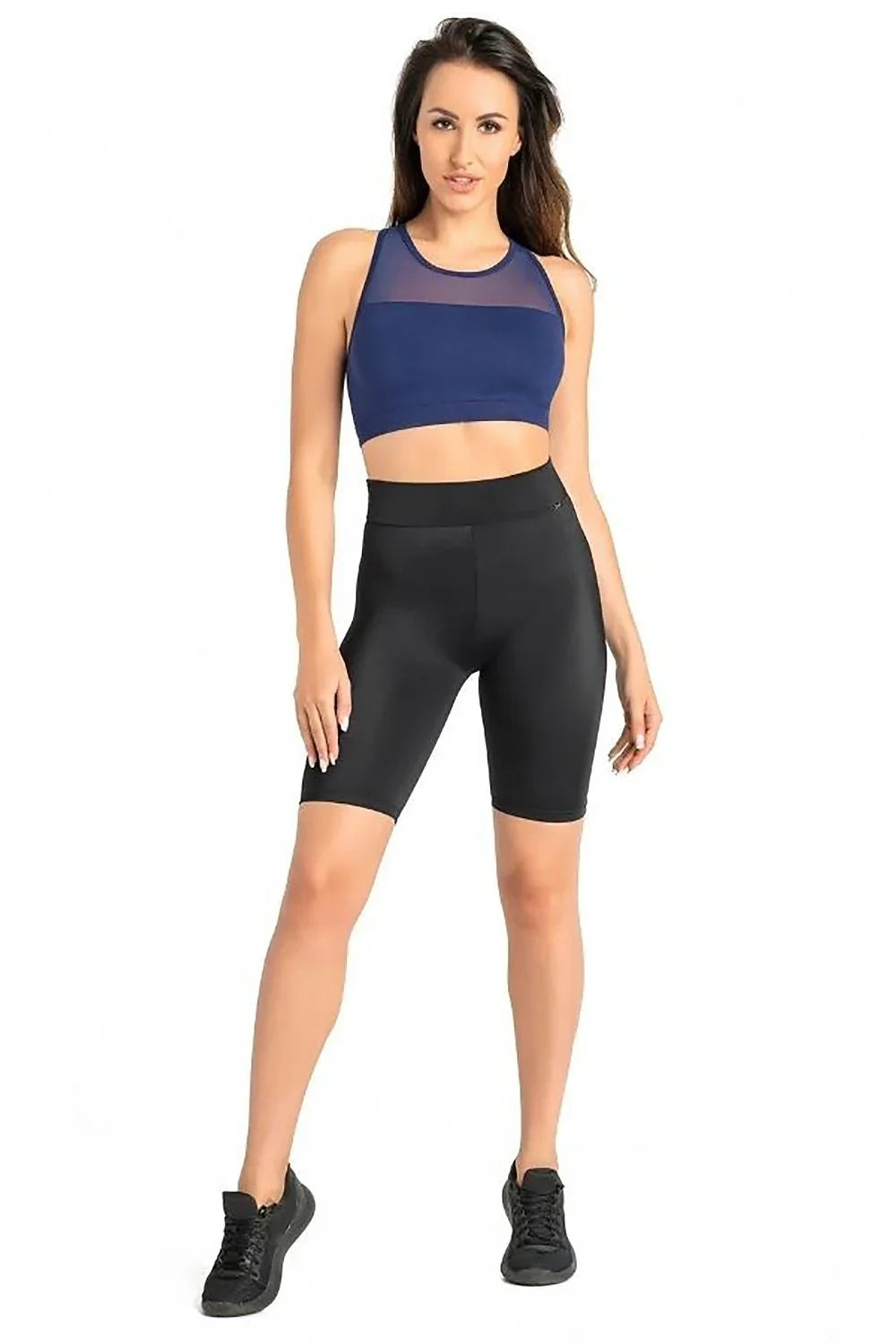 Women High Waist Knee Length Gym Legging Shorts