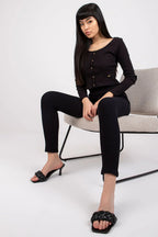 Women High Waist Striped Long Casual Leggings