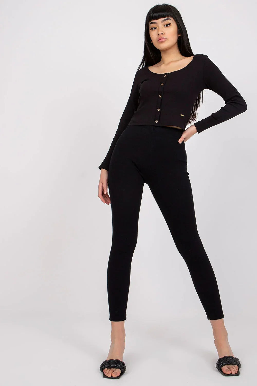 Women High Waist Striped Long Casual Leggings