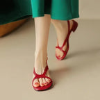 Women Low-Heeled Open Toe Comfort Sandals